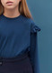 Миниатюра изображения товара Лонгслив детский Amarobaby Ruffle / AB-OD24-R44/20-140 (синий, р.140)