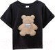 Миниатюра изображения товара Футболка детская Amarobaby Bear / AB-OD24-B33/09-128 (черный, р.128)