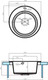 Миниатюра изображения товара Мойка кухонная Акватон Шелли 50 (1A734732SS240)