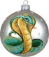 Миниатюра изображения товара Шар новогодний Декарт Королева змея 8Ш0109 (10см, серебристый)