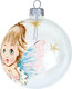Миниатюра изображения товара Шар новогодний Декарт Рождественский ангелочек 8Ш0098 (8см, серебристый)