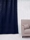 Миниатюра изображения товара Шторы Casa Conforte Блэкаут 150x270 / 6189459 (2шт, однотонный темно-синий лента)