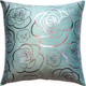 Миниатюра изображения товара Подушка декоративная MATEX Luxury Aria Розочки / 48-770 (серо-голубой/розовый)