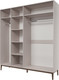 Миниатюра изображения товара Шкаф Bravo Мебель Гориция ШР-4 (персидский жемчуг/лак льняной)