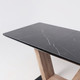 Миниатюра изображения товара Обеденный стол Аврора Торонто 140-171.5x80 керамика (камень серый Greys Black/ель умбра)