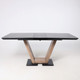 Миниатюра изображения товара Обеденный стол Аврора Торонто 140-171.5x80 керамика (камень серый Greys Black/ель умбра)