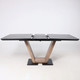 Миниатюра изображения товара Обеденный стол Аврора Торонто 140-171.5x80 керамика (камень серый Greys Black/ель умбра)