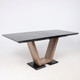 Миниатюра изображения товара Обеденный стол Аврора Торонто 140-171.5x80 керамика (камень серый Greys Black/ель умбра)