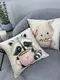 Миниатюра изображения товара Подушка декоративная MATEX Fluffy. Енотик и кофеек / 62-349 (молочный/розовый/коричневый)