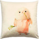 Миниатюра изображения товара Подушка декоративная MATEX Fluffy. Зайка с цветком / 62-394 (молочный/розовый/серый)