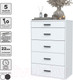Миниатюра изображения товара Комод Интерлиния Skill-57 (белый платинум/белый платинум)