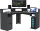 Миниатюра изображения товара Компьютерный стол Интерлиния Skill-09 (антрацит/антрацит)