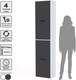 Миниатюра изображения товара Шкаф-пенал Интерлиния Skill-21 (2) (белый платинум/антрацит)