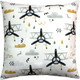 Миниатюра изображения товара Подушка декоративная MATEX Fantasy. Самолеты / 62-592 (серый/белый/черный)