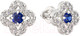 Миниатюра изображения товара Серьги из белого золота ZORKA 3D1057.14K.W.ZZ (с бриллиантами и сапфирами)
