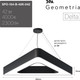 Миниатюра изображения товара Потолочный светильник ЭРА Geometria Delta SPO-154-B-40K-042 / Б0050581