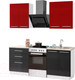 Миниатюра изображения товара Кухонный гарнитур Кастанье Мила 1.2 (красный китайский глянец/черный глянец)