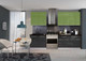 Миниатюра изображения товара Кухонный гарнитур Кастанье Мила 2.0 (зеленый глянец/черный глянец)