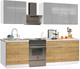 Миниатюра изображения товара Кухонный гарнитур Кастанье Мила 2.2 (серый пыльный/дуб крафт золотой матовый)