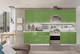 Миниатюра изображения товара Кухонный гарнитур Кастанье Мила 2.8 (зеленый глянец/зеленый глянец)