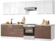 Миниатюра изображения товара Кухонный гарнитур Кастанье Мила 2.8 (белый глянец/трюфель коричневый)