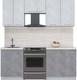 Миниатюра изображения товара Кухонный гарнитур Интерлиния Мила Пластик 2.0 А (оксид светлый/оксид темный/травертин серый)