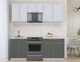 Миниатюра изображения товара Кухонный гарнитур Интерлиния Мила Пластик 2.0 А (оксид светлый/шторм/травертин серый)