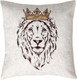 Миниатюра изображения товара Подушка декоративная MATEX Bibop Line Король лев / 32-229 (светло-серый/золото/коричневый)