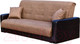 Миниатюра изображения товара Диван Mebel-Ars Арвен (рогожка коричневый/экокожа коричневый)