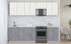 Миниатюра изображения товара Кухонный гарнитур Интерлиния Мила Пластик 2.6 А (зефирный/оксид темный/серый каспий)