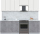 Миниатюра изображения товара Кухонный гарнитур Интерлиния Мила Пластик 2.5 А (зефирный/оксид темный/серый каспий)
