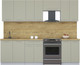 Миниатюра изображения товара Кухонный гарнитур Интерлиния Мила Пластик 2.6 А (латте/латте/дуб бунратти)