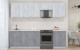 Миниатюра изображения товара Кухонный гарнитур Интерлиния Мила Пластик 2.6 А (оксид светлый/оксид темный/травертин серый)