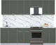 Миниатюра изображения товара Кухонный гарнитур Интерлиния Мила Пластик 2.6 А (шторм/шторм/белый гранит)