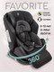 Миниатюра изображения товара Автокресло Amarobaby Favorite Isofix С усиленной боковой поддержкой / AB24-20FAV/0910 (черный/графит)