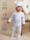 Миниатюра изображения товара Комплект одежды для малышей Amarobaby Nature / AB-OD23-3101N/0083-68 (белый/киты, р.68-74)