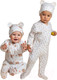 Миниатюра изображения товара Комплект одежды для малышей Amarobaby Nature / AB-OD23-3101N/8485-80 (горошек/леопарды, р.80-86)