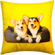 Миниатюра изображения товара Подушка декоративная MATEX Fantasy Animals. Корги / 58-786 (желтый/коричневый)