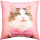 Миниатюра изображения товара Подушка декоративная MATEX Fantasy Animals. Розовый кот / 58-823 (розовый/белый/коричневый)