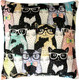 Миниатюра изображения товара Подушка декоративная MATEX Fantasy Line. Коты хипсторы / 31-154 (черный/бежевый)
