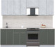Миниатюра изображения товара Кухонный гарнитур Интерлиния Мила Пластик 2.5 А (оксид светлый/шторм/травертин серый)