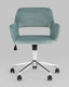 Миниатюра изображения товара Кресло офисное Stool Group Ross / ROSS CHROME VELVET Olive 61 (велюр серо-зеленый)