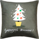 Миниатюра изображения товара Подушка декоративная MATEX Winter. Елка на сером / 58-052 (серый/белый/красный)