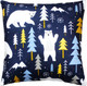 Миниатюра изображения товара Подушка декоративная MATEX Winter. Мишки / 58-403 (белый/синий/темно-синий)