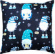 Миниатюра изображения товара Подушка декоративная MATEX Winter. Гномики на синем / 58-410 (синий/голубой)