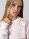 Миниатюра изображения товара Свитер детский Amarobaby Heart / AB-OD24-H26/33-128 (молочный, р.128)