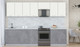 Миниатюра изображения товара Кухонный гарнитур Интерлиния Мила Пластик 3.0 А (зефирный/оксид темный/серый каспий)