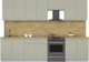 Миниатюра изображения товара Кухонный гарнитур Интерлиния Мила Пластик 3.0 А (латте/латте/дуб бунратти)