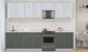Миниатюра изображения товара Кухонный гарнитур Интерлиния Мила Пластик 3.0 А (оксид светлый/шторм/травертин серый)