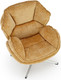 Миниатюра изображения товара Кресло мягкое Halmar Guido (горчичный/хром)
